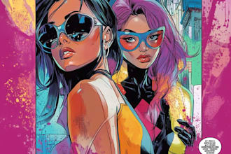 illustrate a graphic novel or comic book