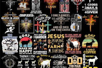 design high quality t shirt farm goat logo