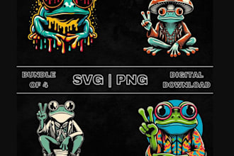 do profesoinal hand drawn frog logo within 24 hours