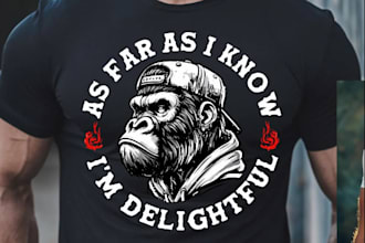 do vintage t shirt gorilla logo design
