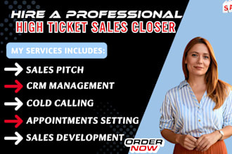 high ticket sales development rep sales closer sdr commission b2b sales leads