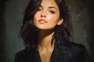 make your photo into a digital oil painting portrait art