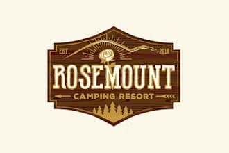 make surprising logo for campground in the pocono mountains