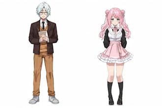draw anime character and your oc