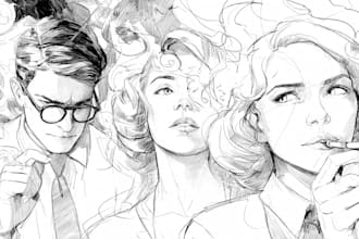 do any line art illustration