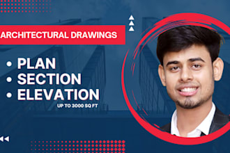 design architectural floor plan, section and elevation in autocad