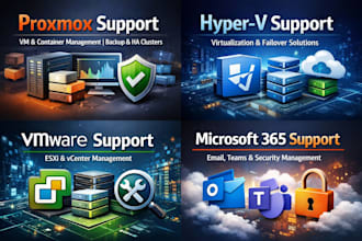 do proxmox configuration and support