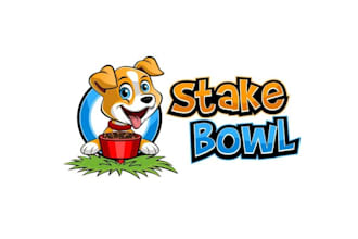 create mascot cartoon fun logo for the stake bowl