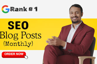 write 30 SEO blog posts monthly