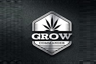 design super med marijuana hemp business logo