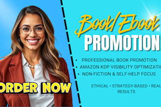 do book promotion and marketing for authors, improve amazon ebook visibility