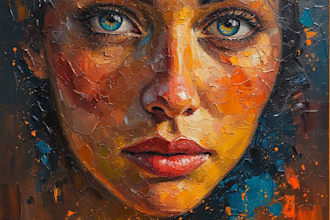 draw oil painting, digital oil painting