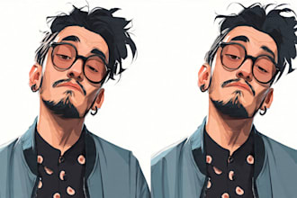 create a face into color vector art portrait