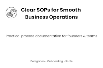 document your business processes into clear sops