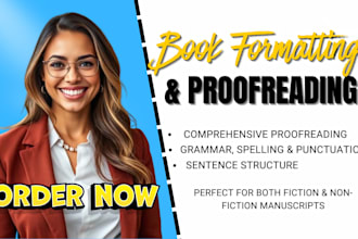 professionally proofread your fiction and non fiction book for grammar and flow