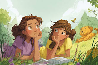 draw childrens book illustration with my style
