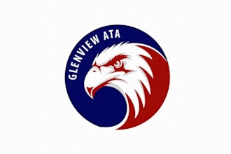 design black belt academy club team logo