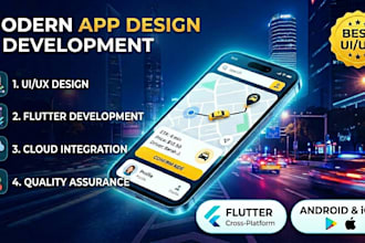 modern uiux design develop android ios taxi apps in flutter