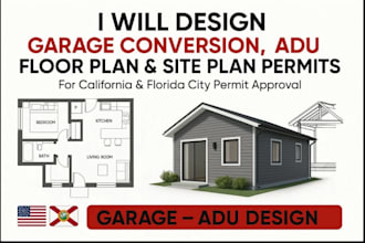 adu floor plan electrical load calculation tx, fl, ca, ny, p stamp permit ready