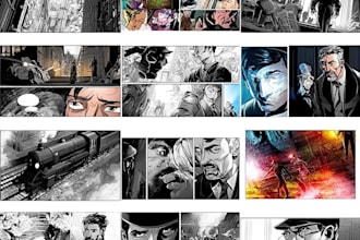 draw a unique comic book page or manga page