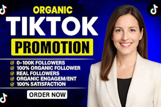 grow and promote your tiktok account followers organic, tik tok promotion