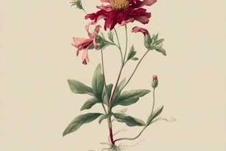 make a beautiful botanical or floral illustration