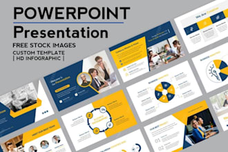 redesign clean, improve branded business powerpoint presentation