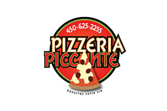 design restaurant food logo for pizzeria piccante