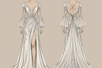 create luxury bridal gown design and fashion illustration