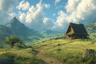 draw cinematic game environment background art