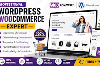 design ecommerce store and online webshop using woocommerce wordpress