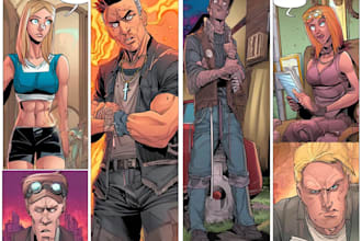 do comic book illustration graphic novel cover art cartoon comic character stri