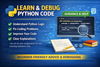 debug python code and explain programming concepts