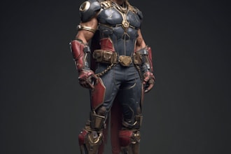 drawing custom superhero character in action