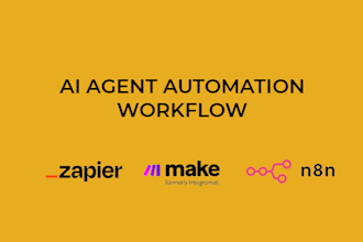 develop ai agents and automations in n8n make and zapier