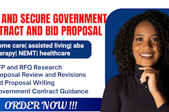 do rfp and rfq research, write bid proposals and government contract