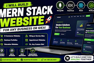 build mern stack website with react, node js and mongodb