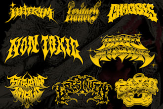 make metal logo for your band, brand, merchandise, and more