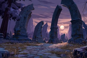 create immersive game environment background art