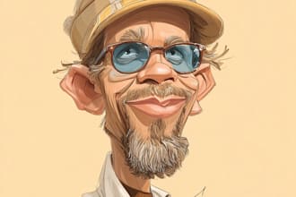 draw a funny caricature with my style