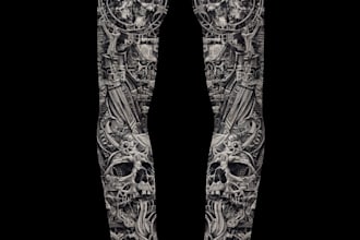 create custom tattoo design in any style full sleeve