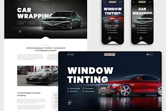 design window tinting website auto car detailing  vinyl wrap mobile tint leads