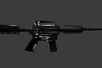 design high quality 3d game weapons in blender for games