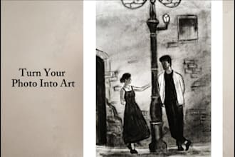 draw an charcoal pencil illustration