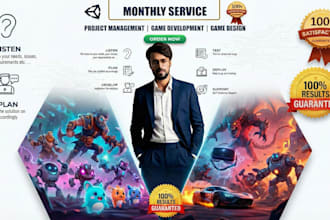 be your unity game developer with project management skills