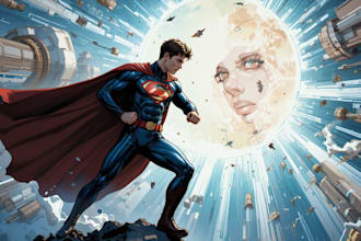 design full color comic book cover