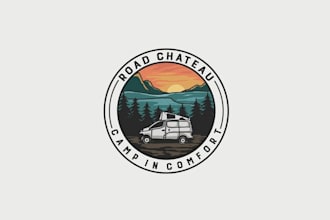 do elegant logo for a california camper van rental company