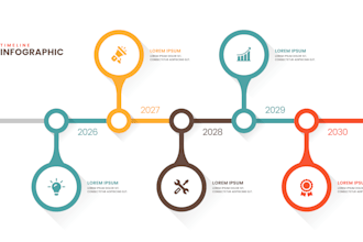 create custom infographic timeline design