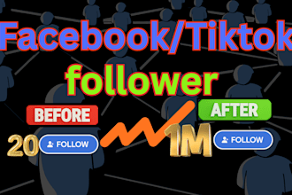1k facebook tiktok follower fast gained