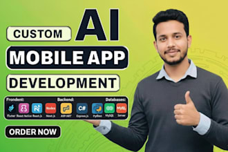 do custom app development for android, ios with ai chatbot as flutter developer